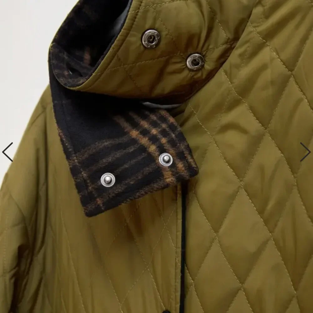 NWOT Wool Reversible Quilted coat - Picture 7 of 7